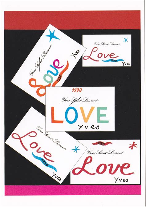 yves saint laurent love postcards buy|ysl love cards.